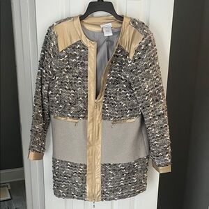 Beautiful Boutique Gray and Gold Women's Coat